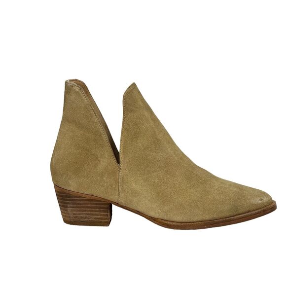 Free People Boots Women's Charm Double V Cutout Brown Suede Ankle Booties 39 8.5 - Picture 5 of 11